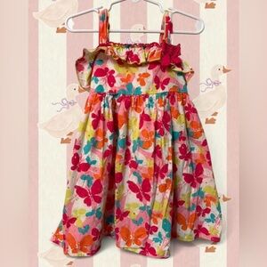 Youngland Y2K Butterfly Print Ruffle Dress Size 4T